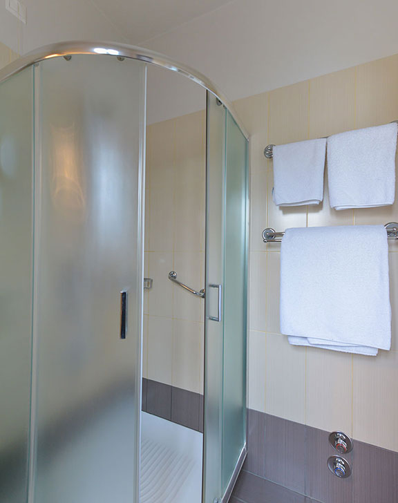 Modern bathroom in the superior rooms