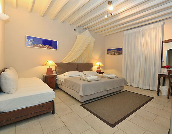 Spacious superior room with double bed and sofa-bed